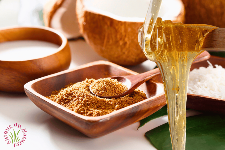 sucre de coco et miel comme alternatives au sucre raffiné